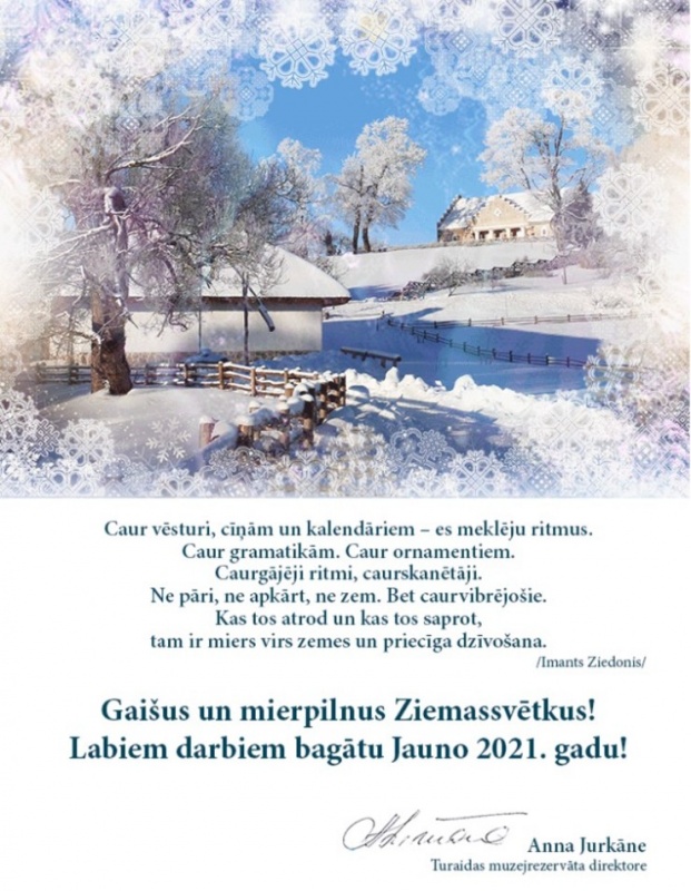 Travelnews.lv redakcijā ienāk Ziemassvētku un Jaungada apsveikumi! Turaidas muzejrezervāts - Paldies! Travelnews.lv redakcijā ienāk Ziemassvētku un Jaungada apsveikumi! Turaidas muzejrezervāts - Paldies! 296020