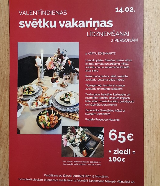 Restorāns «Hercogs Mārupe» piedāvā plašu sortimentu līdzņemšanai 297419
