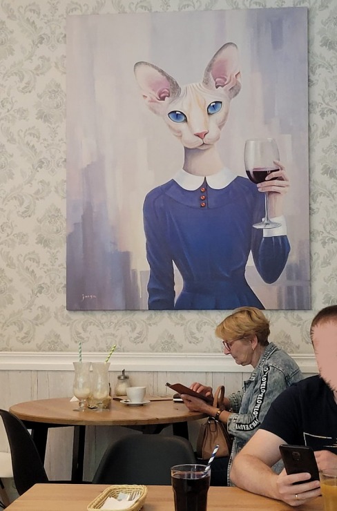 Travelnews.lv apmeklē Viļņas kafejnīcu ar kaķiem «Cat Cafe» Foto: Marta Mackeviča 320492