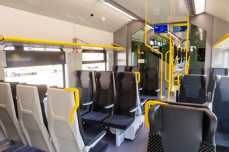 Latvijā atgādāts trešais jaunais elektrovilciens. Foto: pv.lv 325079