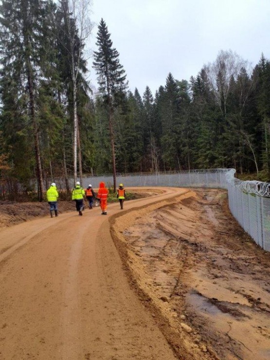 Baltkrievijas robežas infrastruktūras izbūve sauszemes posmos tuvojas noslēgumam. Foto: vni.lv 364448
