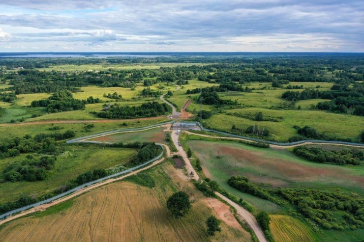 Baltkrievijas robežas infrastruktūras izbūve sauszemes posmos tuvojas noslēgumam. Foto: vni.lv 364441