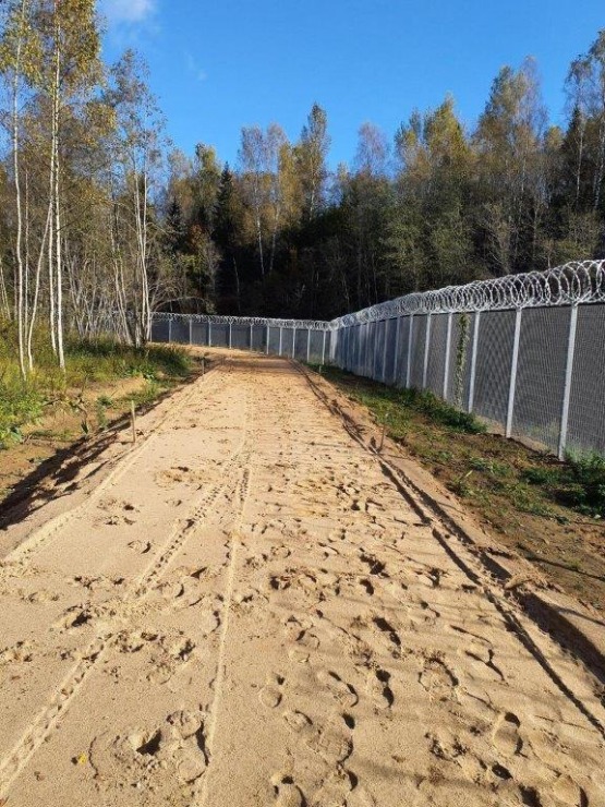 Baltkrievijas robežas infrastruktūras izbūve sauszemes posmos tuvojas noslēgumam. Foto: vni.lv 364443