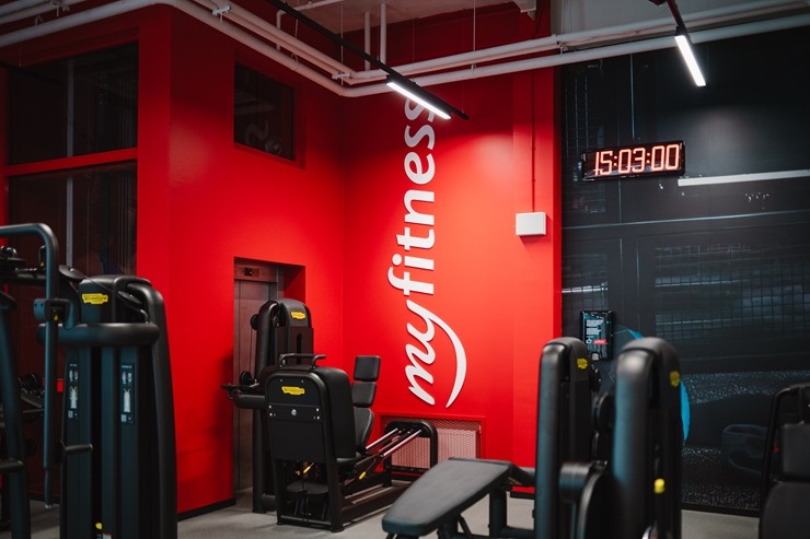 Daži fotomirkļi no jaunā sporta kluba «MyFitness Pļavnieki» biznesa centrā «MARS». Foto: Edijs Elksnis 371412