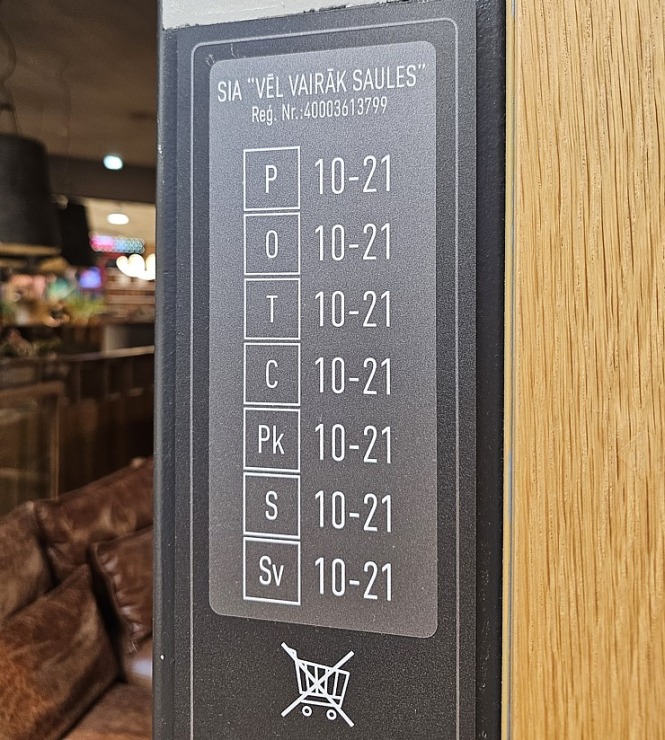 Izbaudām picērijas «Vairāk saules» ēdienkarti, kas atrodas tirdzniecības centrā «Domina Shopping» 374311