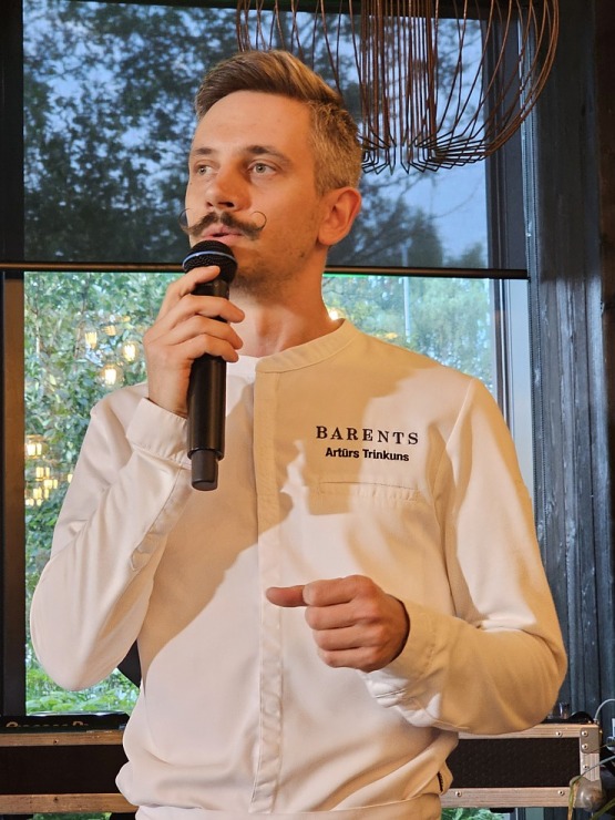 «Latvijas gada pavārs 2025» Emīls Skalbergs, restorāns «John - John chefs hall» un «Latvijas pavārzellis 2025» - Rota Gundega Klētniece, restorāns «Fe 376651