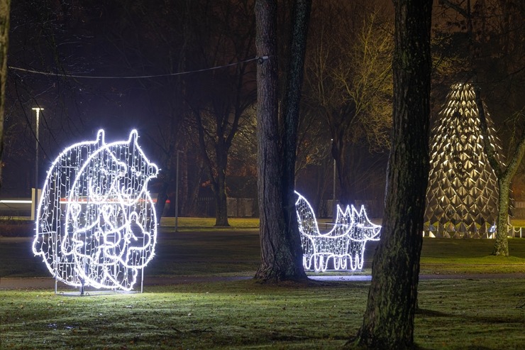 Jūrmala izrotāta un izgaismota Ziemassvētkiem 2025 un gadu mijas pasākumam. Foto: Artis Veigurs 382583