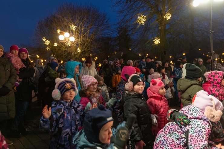 Jūrmala ir izgreznota Ziemassvētkiem – Jomas ielā iedegta galvenā pilsētas egle. Foto: Artis Veigurs 382634