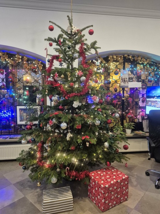 Polijas pilsēta Ļubļina iemirdzas Ziemassvētku gaismās 383582