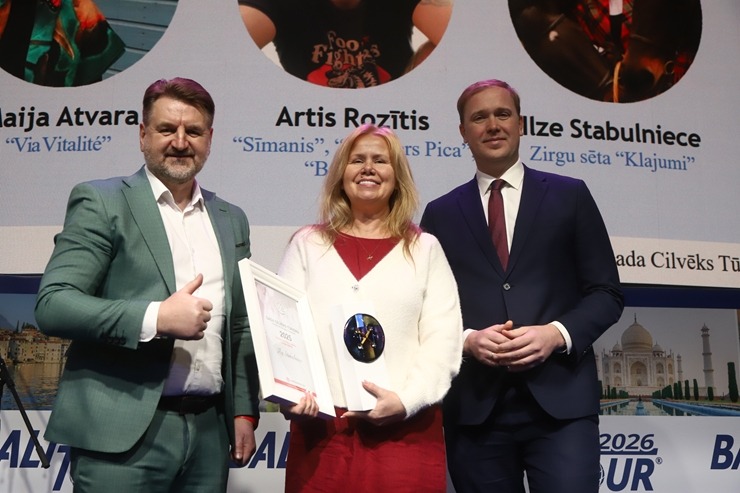 Tūrisma izstādē «Balttour 2026» tiek pasniegtas «GADA CILVĒKS TŪRISMĀ 2025» balvas. Foto: Rojs Maizītis 386095