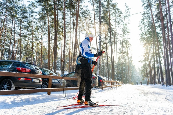 Daugavpils Stropu slēpošanas trase piedāvā apgaismotas 1.1 km un 2.8 km distances. Foto: Margarita Vigule 386638