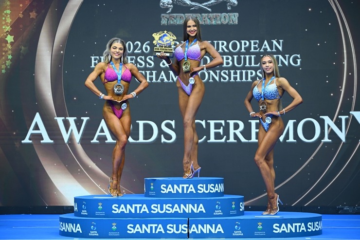Latvijas sportistes triumfē IFBB Eiropas čempionātā – izcīnītas divas zelta, sudraba un divas bronzas medaļas. Foto: Christina Vedernikova 391703