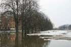 Jelgavā applūdušas ielas, kas atrodas ap Driksas, Lielupes un Svētes upēm 2