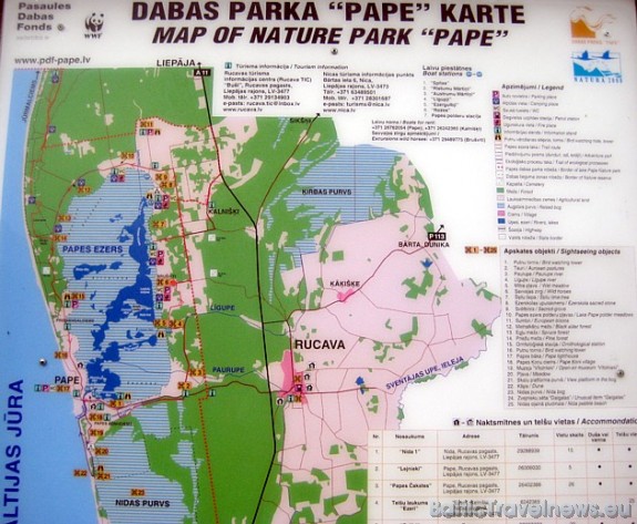 Parka kodolu veido Papes ezers – 12 km2 liels un 0,3 m dziļš piekrastes lagūnveida ezers un Nidas purvs ar tiem pieguļošajām teritorijām Parka kodolu veido Papes ezers – 12 km2 liels un 0,3 m dziļš piekrastes lagūnveida ezers un Nidas purvs ar tiem pieguļošajām teritorijām 44711