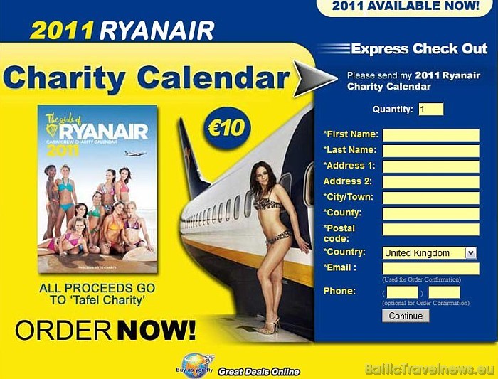Iegādāties kalendāru iespējams interneta vietnē www.ryanaircalendar.com
Foto: Ryanaircalendar.com 52195