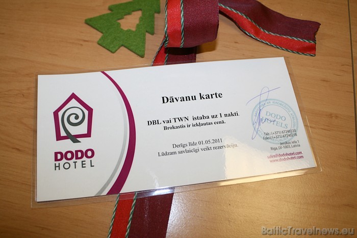 Travelnews.lv Facebook konkursa balva - dāvanu karte divvietīgam numuram divām personām (ar brokastīm) viesnīcā Dodo Hotel Travelnews.lv Facebook konkursa balva - dāvanu karte divvietīgam numuram divām personām (ar brokastīm) viesnīcā Dodo Hotel 53630