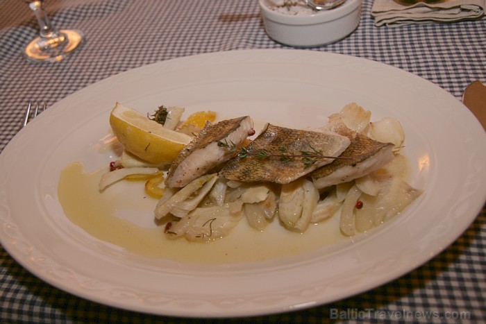 Restorāns Māja Pārdaugavā - cepts zandarts ar fenheļa spageti un cidoniju mērci (zandarts zvejots Lubānas ezerā) - 11.60 Ls Restorāns Māja Pārdaugavā - cepts zandarts ar fenheļa spageti un cidoniju mērci (zandarts zvejots Lubānas ezerā) - 11.60 Ls 69137