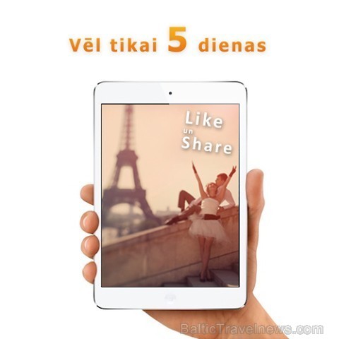 Piedalies Baltijas apdrošināšanas nama un Travelnews.lv sociālo tīklu akcijā, kurā 1. jūlijā tiks izlozēta populārā ceļojuma manta iPad Mini - www.Fb. Piedalies Baltijas apdrošināšanas nama un Travelnews.lv sociālo tīklu akcijā, kurā 1. jūlijā tiks izlozēta populārā ceļojuma manta iPad Mini - www.Fb. 97450