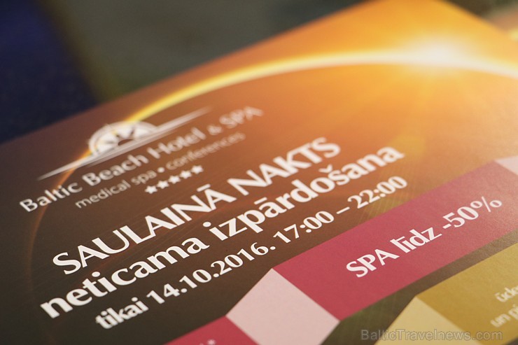 Jūrmalas piecu zvaigžņu viesnīca «Baltic Beach Hotel & Spa» izklaidē viesus ar izpārdošanas pasākumu «Saulainā nakts 2016» 185995