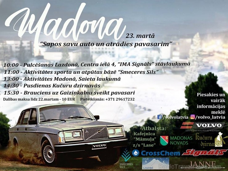 Madonā norisinājās Latvijas Volvo apvienības sezonas atklāšanas pasākums, kurā piedalījās vairāk kā 50 dalībnieki no dažādām Latvijas pusēm Madonā norisinājās Latvijas Volvo apvienības sezonas atklāšanas pasākums, kurā piedalījās vairāk kā 50 dalībnieki no dažādām Latvijas pusēm 249927