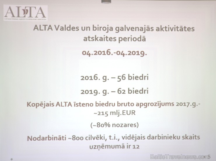 Rīgā 9.04.2019 pulcējas Latvijas Tūrisma Aģentu un Operatoru Asociācijas «ALTA» biedri uz kopsapulci un ievēl jaunu valdi Rīgā 9.04.2019 pulcējas Latvijas Tūrisma Aģentu un Operatoru Asociācijas «ALTA» biedri uz kopsapulci un ievēl jaunu valdi 250834