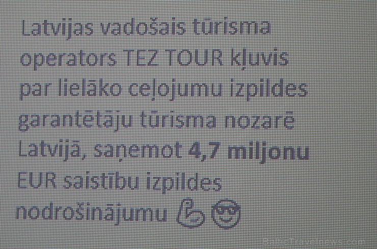 Tūroperators «Tez Tour Latvia» 1.08.2019 sveic labākās TOP30 ceļojumu aģentūras un sadarbības partnerus Tūroperators «Tez Tour Latvia» 1.08.2019 sveic labākās TOP30 ceļojumu aģentūras un sadarbības partnerus 260631