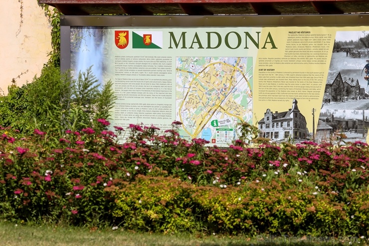 Krāšņie ziedi izdaiļo  Madonu un paspilgtina tās skaistumu 287162