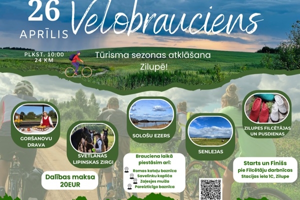 Tūrisma sezonas atklāšanas velobrauciens Ludzas novada Zilupes apkārtnē 