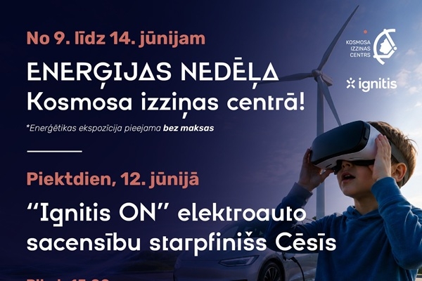 Cēsis: Kosmosa izziņas centrā būs pieejama bezmaksas enerģētikas un vēja tehnoloģiju ekspozīcija